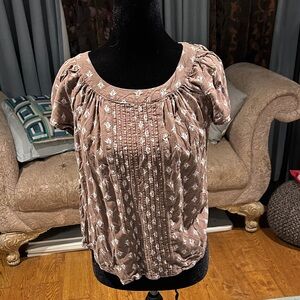 St. John's Bay Tan Floral Blouse